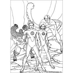 Coloring page: Fantastic Four (Superheroes) #76346 - Free Printable Coloring Pages