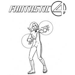 Coloring page: Fantastic Four (Superheroes) #76347 - Free Printable Coloring Pages