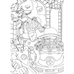 Coloring page: Fantastic Four (Superheroes) #76354 - Free Printable Coloring Pages