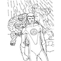 Coloring page: Fantastic Four (Superheroes) #76499 - Free Printable Coloring Pages