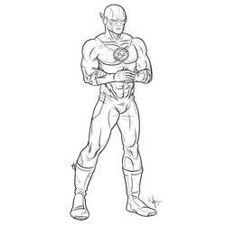 Coloring page: Flash (Superheroes) #83347 - Free Printable Coloring Pages