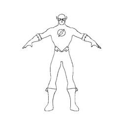 Coloring page: Flash (Superheroes) #83366 - Free Printable Coloring Pages