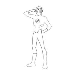 Coloring page: Flash (Superheroes) #83389 - Free Printable Coloring Pages