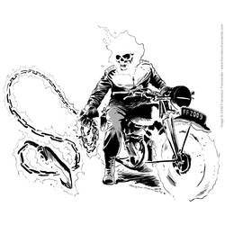 Coloring page: Ghost Rider (Superheroes) #82039 - Free Printable Coloring Pages
