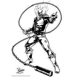 Coloring page: Ghost Rider (Superheroes) #82089 - Free Printable Coloring Pages