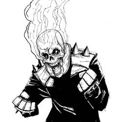 Coloring page: Ghost Rider (Superheroes) #82214 - Free Printable Coloring Pages