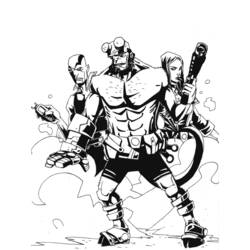 Coloring page: Hellboy (Superheroes) #78488 - Free Printable Coloring Pages