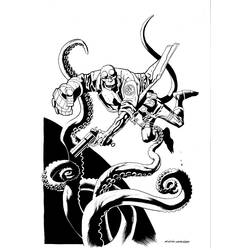 Coloring page: Hellboy (Superheroes) #78504 - Free Printable Coloring Pages