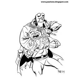 Coloring page: Hellboy (Superheroes) #78618 - Free Printable Coloring Pages
