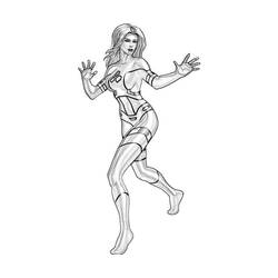 Coloring pages: Invisible Woman - Free Printable Coloring Pages