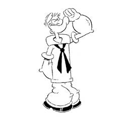 Coloring page: Popeye (Superheroes) #84728 - Free Printable Coloring Pages