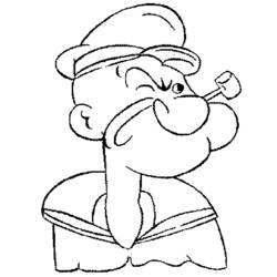 Coloring page: Popeye (Superheroes) #84729 - Free Printable Coloring Pages