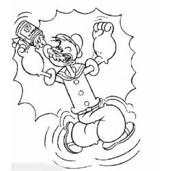 Coloring page: Popeye (Superheroes) #84730 - Free Printable Coloring Pages