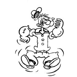 Coloring page: Popeye (Superheroes) #84733 - Free Printable Coloring Pages