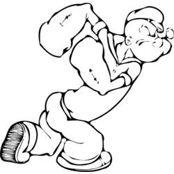 Coloring page: Popeye (Superheroes) #84740 - Free Printable Coloring Pages