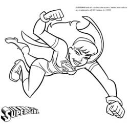 Coloring page: Supergirl (Superheroes) #83926 - Free Printable Coloring Pages