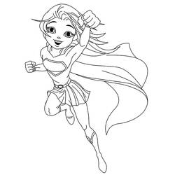 Coloring page: Supergirl (Superheroes) #83928 - Free Printable Coloring Pages