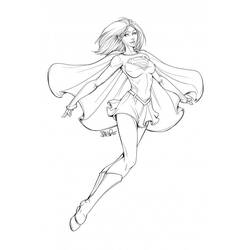 Coloring page: Supergirl (Superheroes) #83929 - Free Printable Coloring Pages