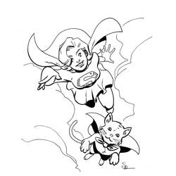 Coloring page: Supergirl (Superheroes) #83930 - Free Printable Coloring Pages