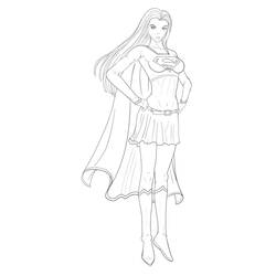 Coloring page: Supergirl (Superheroes) #83933 - Free Printable Coloring Pages