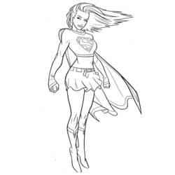Coloring pages: Supergirl - Free Printable Coloring Pages