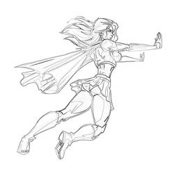 Coloring page: Supergirl (Superheroes) #83936 - Free Printable Coloring Pages