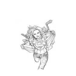 Coloring page: Supergirl (Superheroes) #83958 - Free Printable Coloring Pages