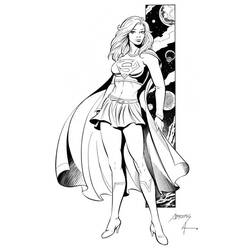 Coloring page: Supergirl (Superheroes) #83961 - Free Printable Coloring Pages