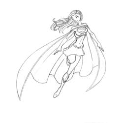 Coloring page: Supergirl (Superheroes) #83972 - Free Printable Coloring Pages