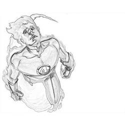 Coloring page: The Human Torch (Superheroes) #81631 - Free Printable Coloring Pages