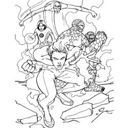 Coloring page: The Human Torch (Superheroes) #81648 - Free Printable Coloring Pages