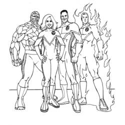 Coloring page: The Human Torch (Superheroes) #81650 - Free Printable Coloring Pages