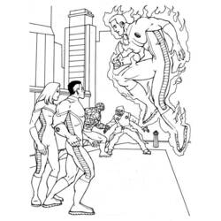 Coloring page: The Human Torch (Superheroes) #81666 - Free Printable Coloring Pages