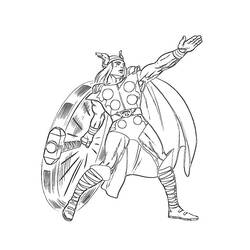 Coloring page: Thor (Superheroes) #75756 - Free Printable Coloring Pages