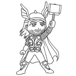Coloring page: Thor (Superheroes) #75757 - Free Printable Coloring Pages