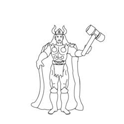 Coloring page: Thor (Superheroes) #75765 - Free Printable Coloring Pages