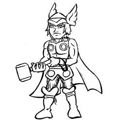 Coloring page: Thor (Superheroes) #75775 - Free Printable Coloring Pages