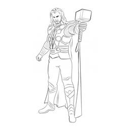 Coloring page: Thor (Superheroes) #75778 - Free Printable Coloring Pages