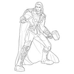 Coloring page: Thor (Superheroes) #75780 - Free Printable Coloring Pages
