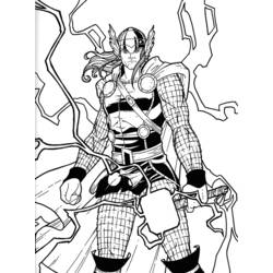 Coloring page: Thor (Superheroes) #75796 - Free Printable Coloring Pages