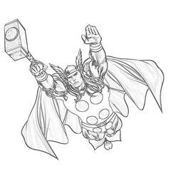 Coloring page: Thor (Superheroes) #75820 - Free Printable Coloring Pages