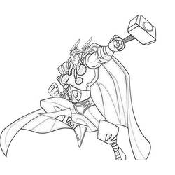 Coloring page: Thor (Superheroes) #75826 - Free Printable Coloring Pages