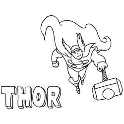 Coloring page: Thor (Superheroes) #75853 - Free Printable Coloring Pages