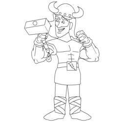 Coloring page: Thor (Superheroes) #75901 - Free Printable Coloring Pages