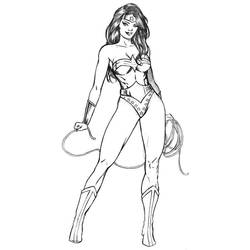 Coloring page: Wonder Woman (Superheroes) #74679 - Free Printable Coloring Pages