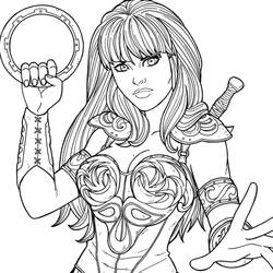Coloring page: Xena (Superheroes) #84483 - Free Printable Coloring Pages