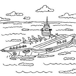 Coloring page: Aircraft carrier (Transportation) #137863 - Free Printable Coloring Pages