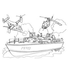 Coloring page: Aircraft carrier (Transportation) #137962 - Free Printable Coloring Pages