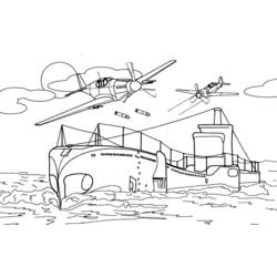 Coloring page: Aircraft carrier (Transportation) #137963 - Free Printable Coloring Pages
