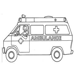 Coloring pages: Ambulance - Free Printable Coloring Pages